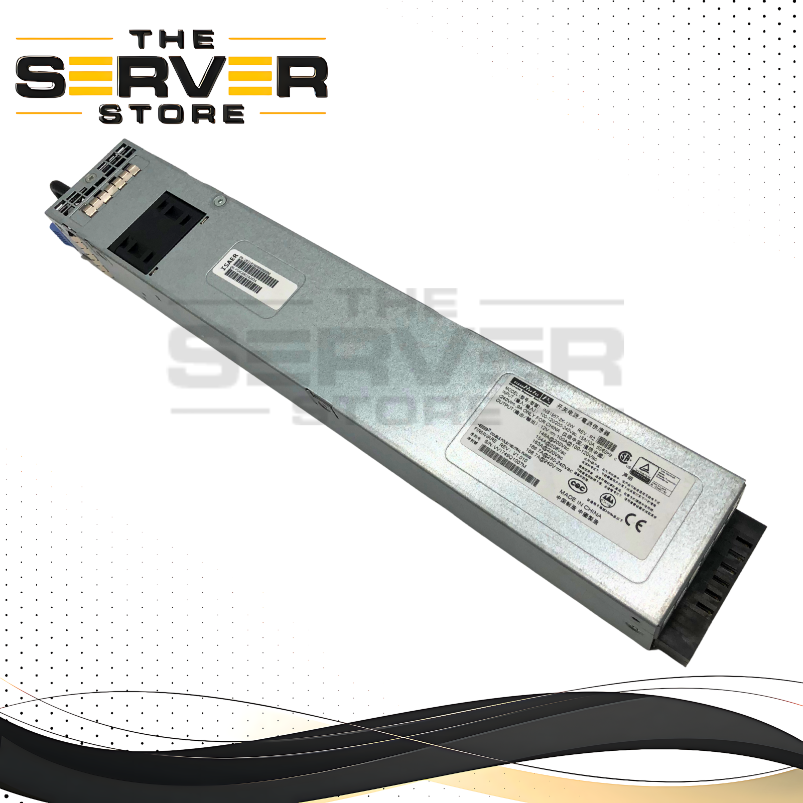 Inspur 2000W 80+ Platinum High-Efficiency Redundant Hot-Swap Power Supply Unit (PSU). OEM by Murata Power Solutions. P/N: V03101N00000000, INS1957-2K-12W.