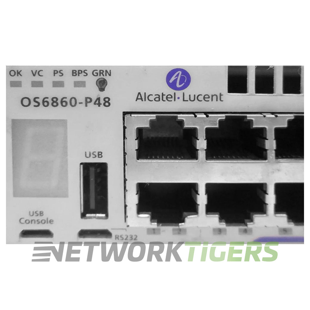 NEW Alcatel-Lucent OS6860E-P48-US 48x 1GB PoE RJ-45 4x 10GB SFP+ Switch