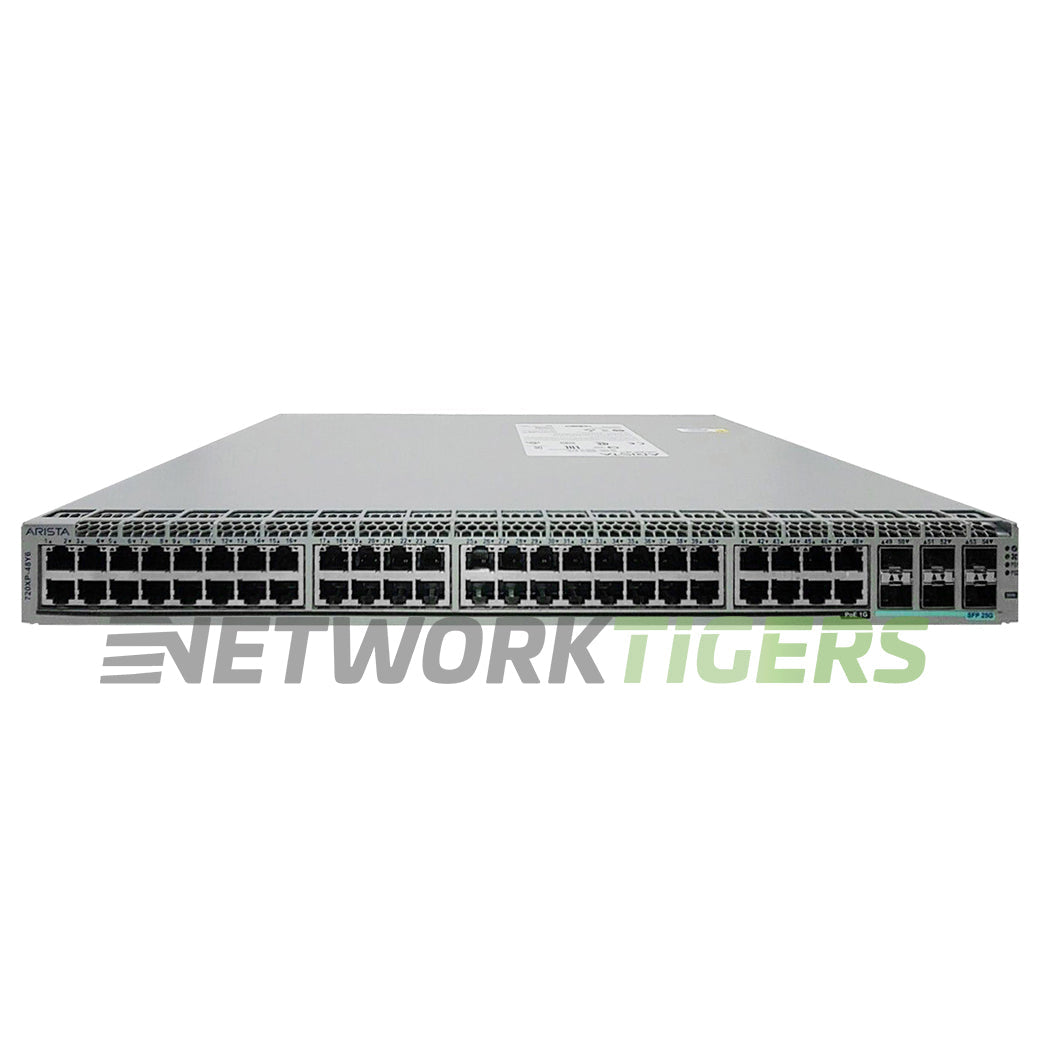 NEW Arista CCS-720XP-48Y6-2F 48x 1GB PoE RJ45 6x 25GB SFP28 F-B Switch
