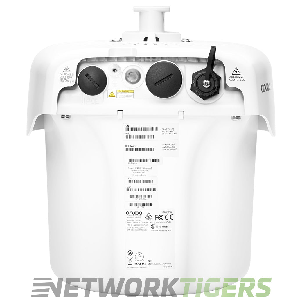 HPE Aruba JZ173A AP-375 (US) Dual Radio 802.11ac 2x2:2/4x4:4 MU-MIMO Outdoor WAP