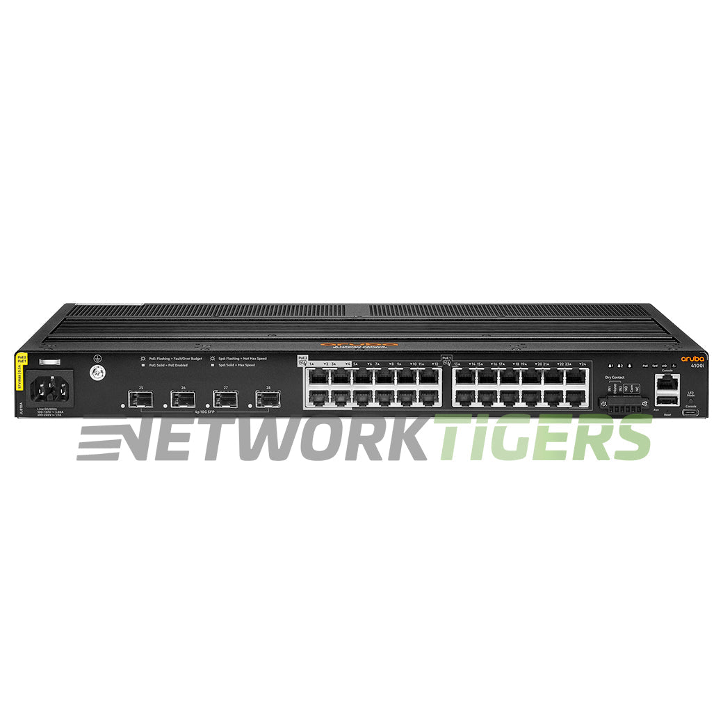 NEW HPE Aruba JL818A CX 4100i Series 24x 1GB PoE RJ45 4x 10GB SFP+ Switch