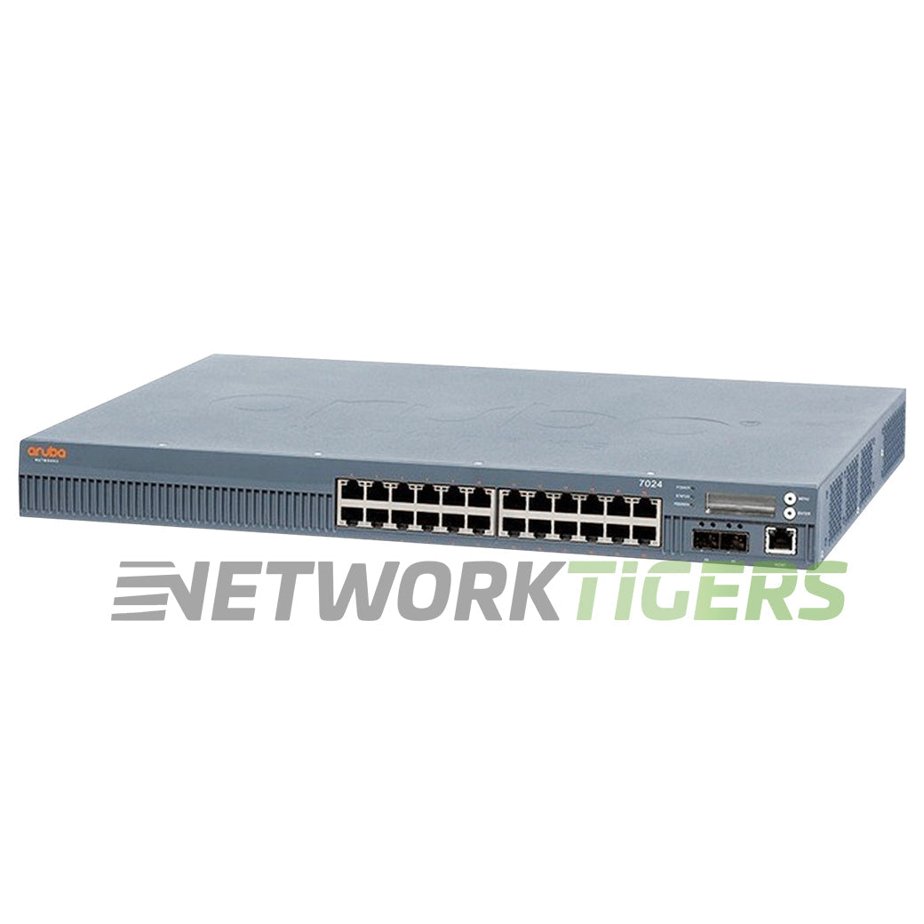 HPE Aruba JW707A 7024 US 24x 1GB PoE+ RJ45 2x SFP+ TAA Controller for 32x AP's