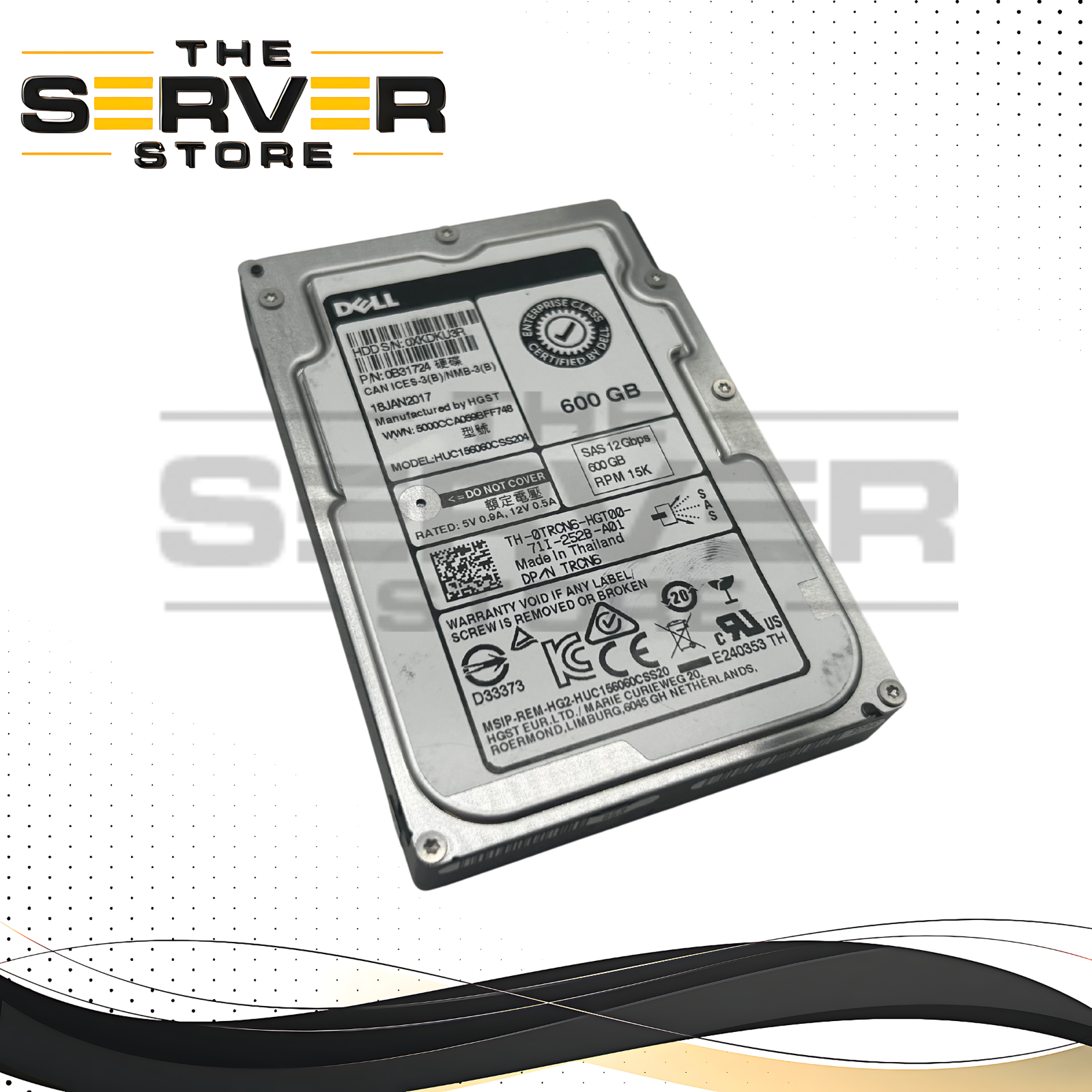 Dell 600GB SAS 12Gbps 15K SFF 2.5" Hard Drive HDD 0TRCN6 TRCN6