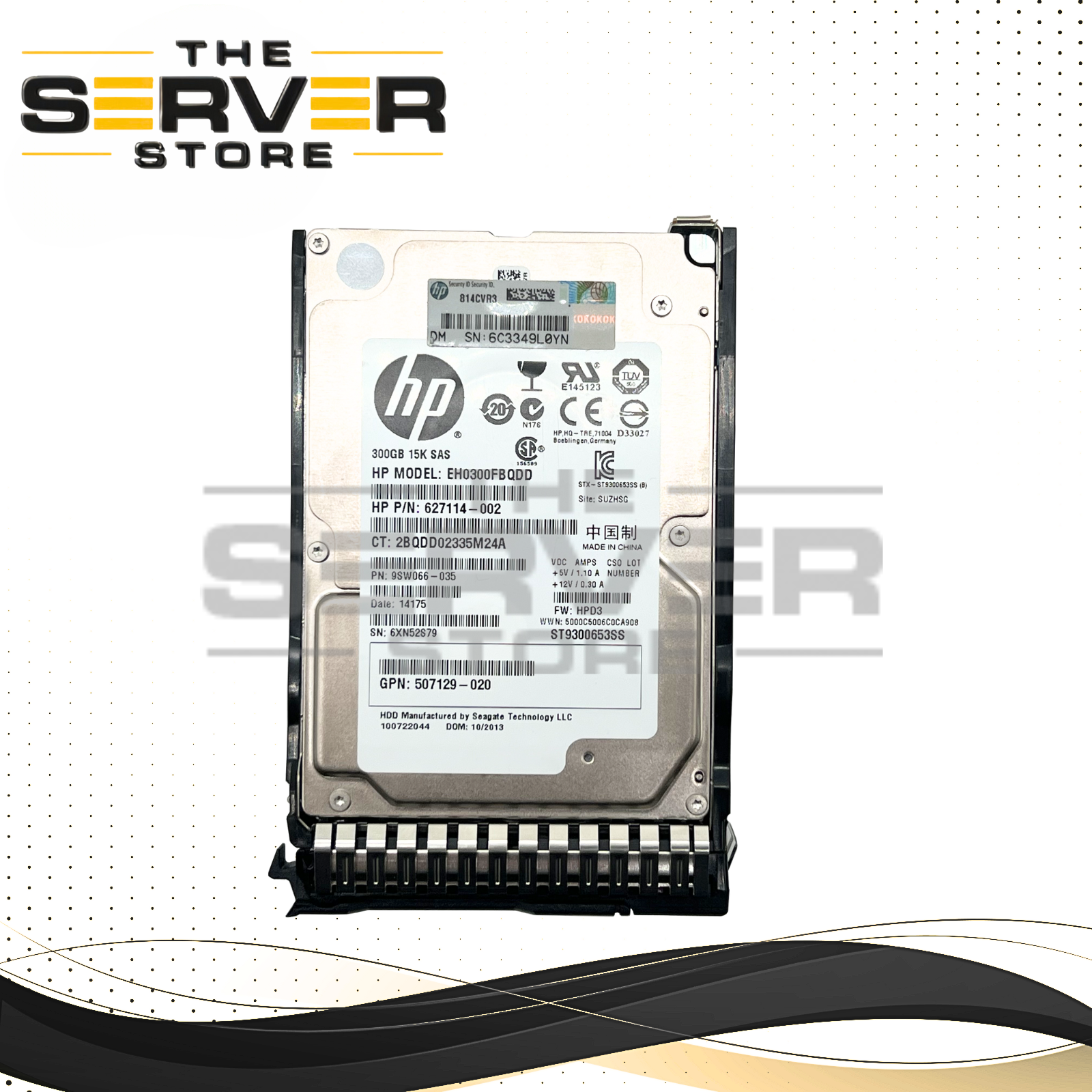 HP 300GB SAS 6G 15K RPM SFF 2.5" HDD ST9300653SS 6XN52879 EH0300FBQDD 627114-002