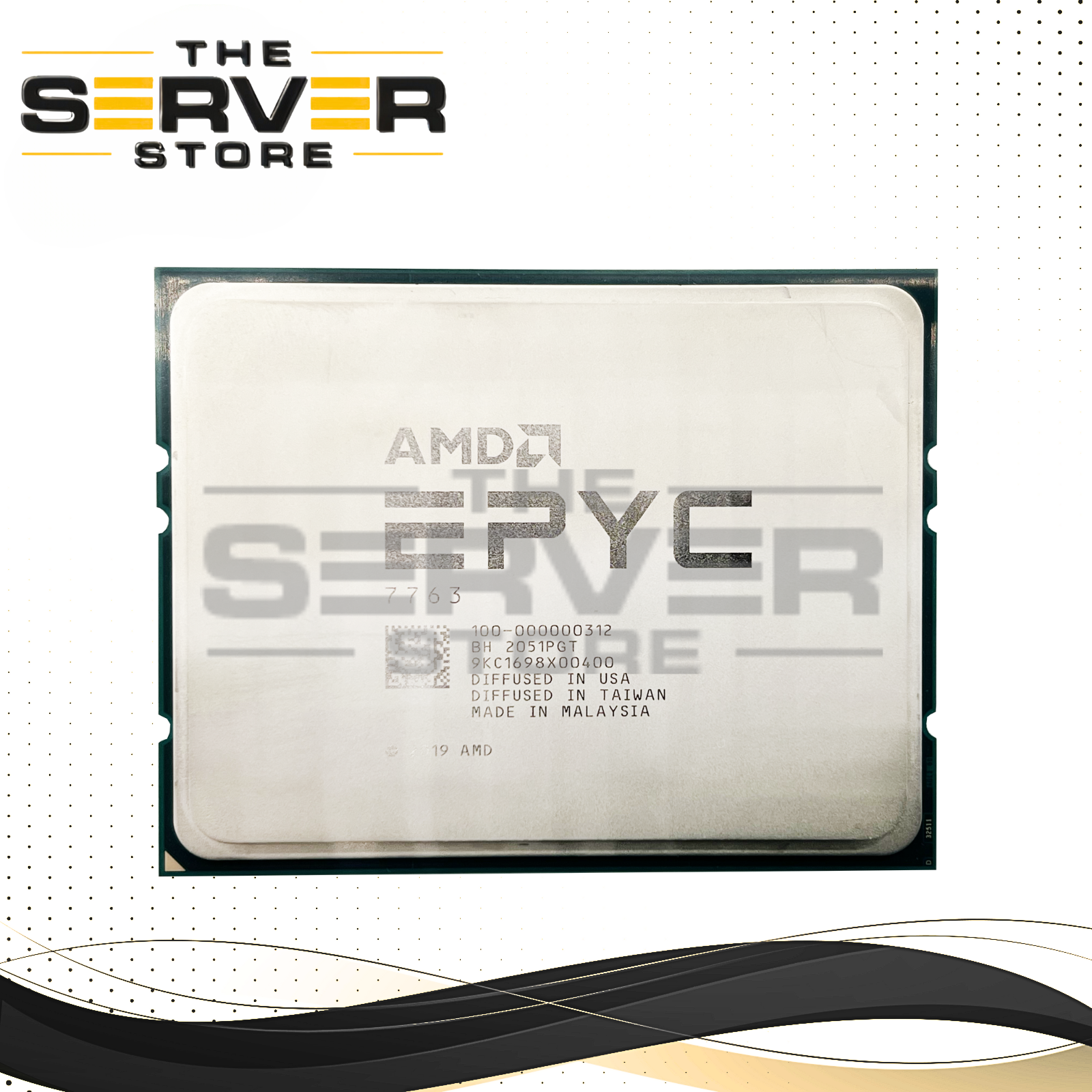 (Dell Locked) AMD EPYC 7763 2.45GHz 64C 256MB 240W Socket SP3 CPU 100-000000312