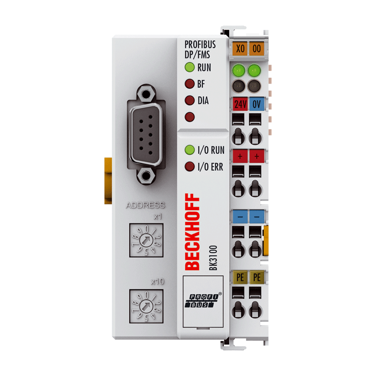 BK3100 | Beckhoff PROFIBUS Bus Coupler 24 V DC 64 Bus Terminals DP/FMS Mode
