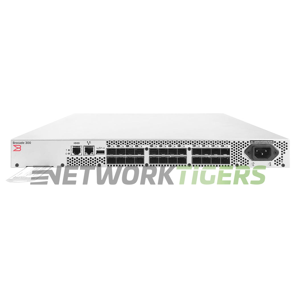 Brocade BR-340-0008 300 Series 24x 8GB Fibre Channel SFP (8x Active) SAN Switch