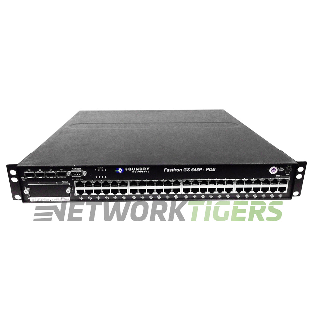 NEW Brocade FGS648P-STK FastIron GS 44x 1GB RJ45 4x 1GB Combo Switch