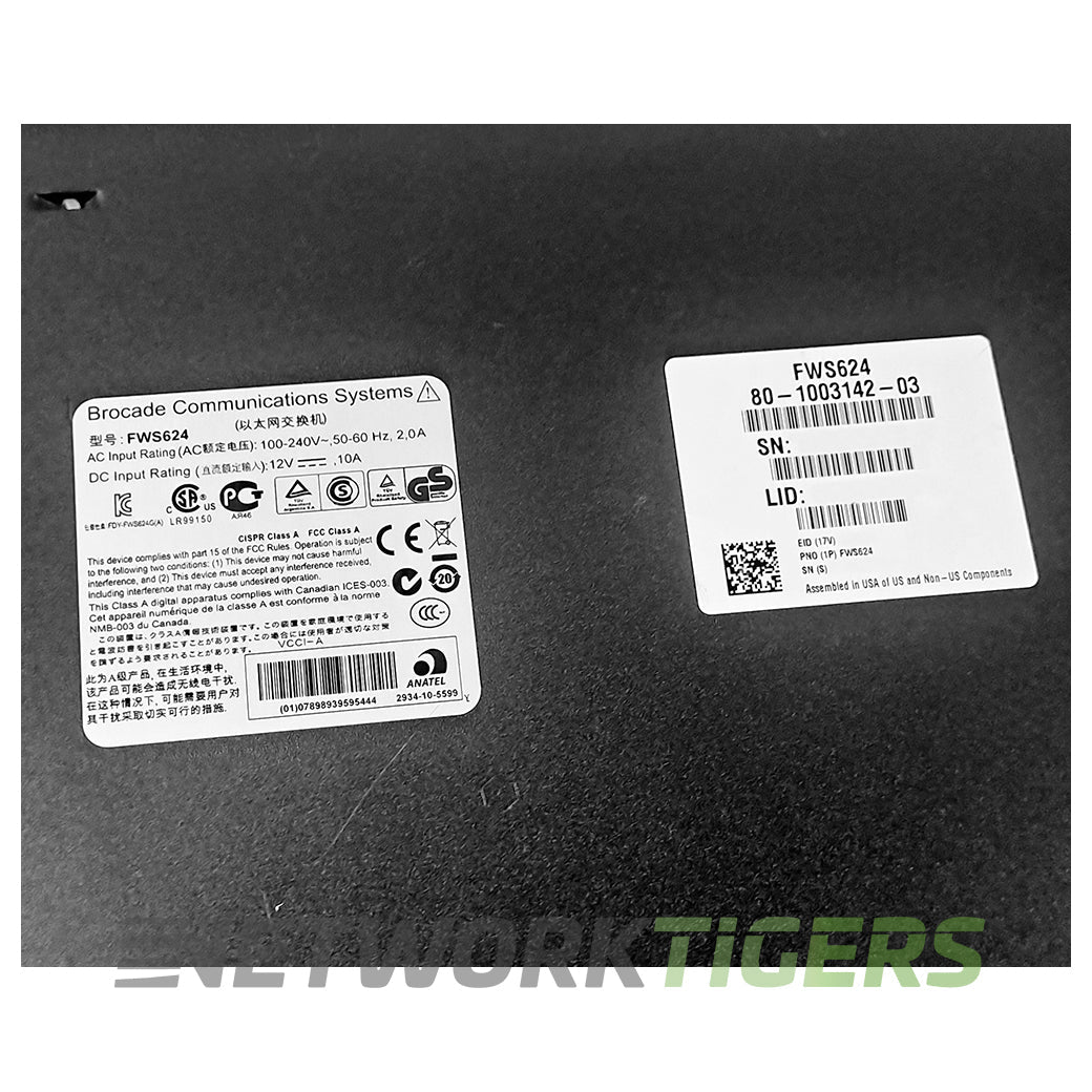 Brocade FWS624 FastIron WS Series 24x FE RJ45 4x 1GB Combo Switch