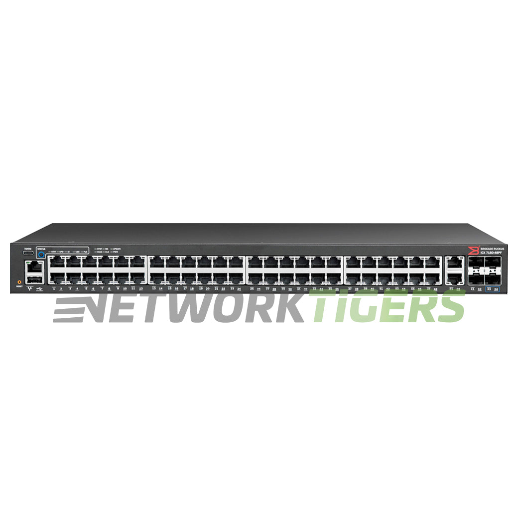 Ruckus Brocade ICX7150-48PF-4X1G 48x 1GB PoE+ RJ45 2x 1GB RJ45 4x 1GB SFP Switch
