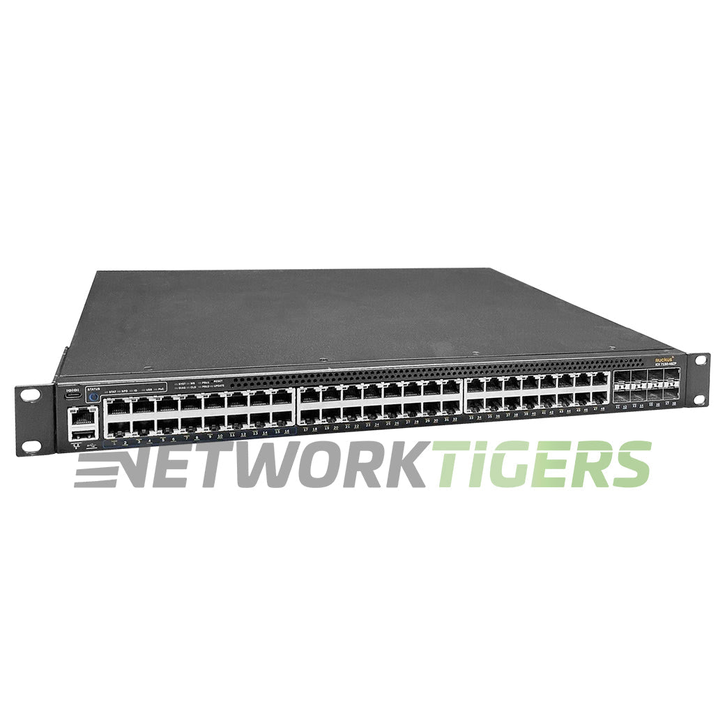 Ruckus ICX7150-48ZP-E2X10G 16x 2.5GB PoH/PoE+ 32x 1GB PoE+ 6x SFP 2x SFP+ Switch