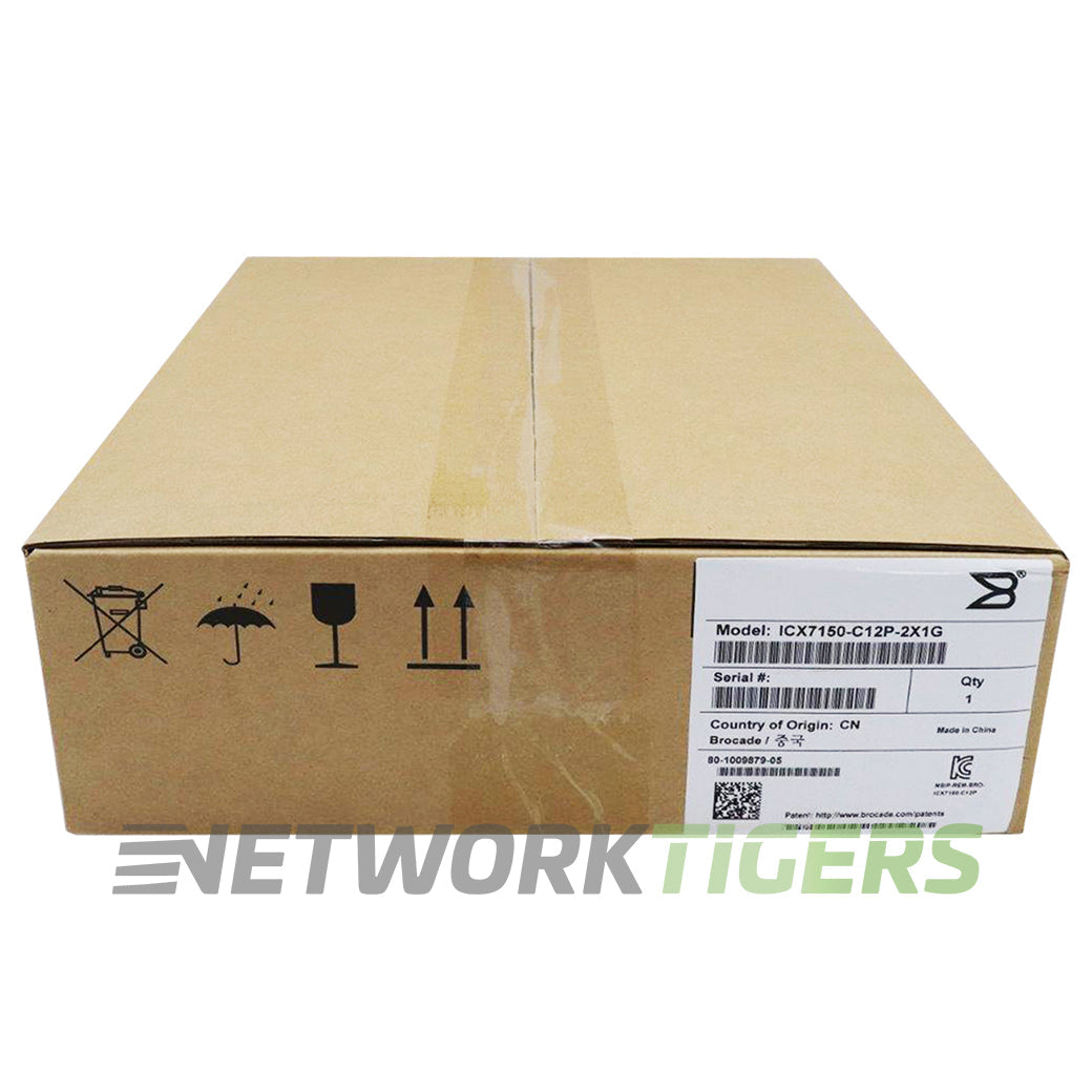 NEW Ruckus ICX7150-C12P-2X1G Brocade 12x 1GB PoE+ RJ45 2x 1GB SFP Switch
