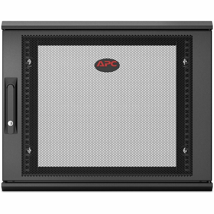 APC NetShelter 9U Wallmount Rack Enclosure Cabinet Single Hinged Switch Depth