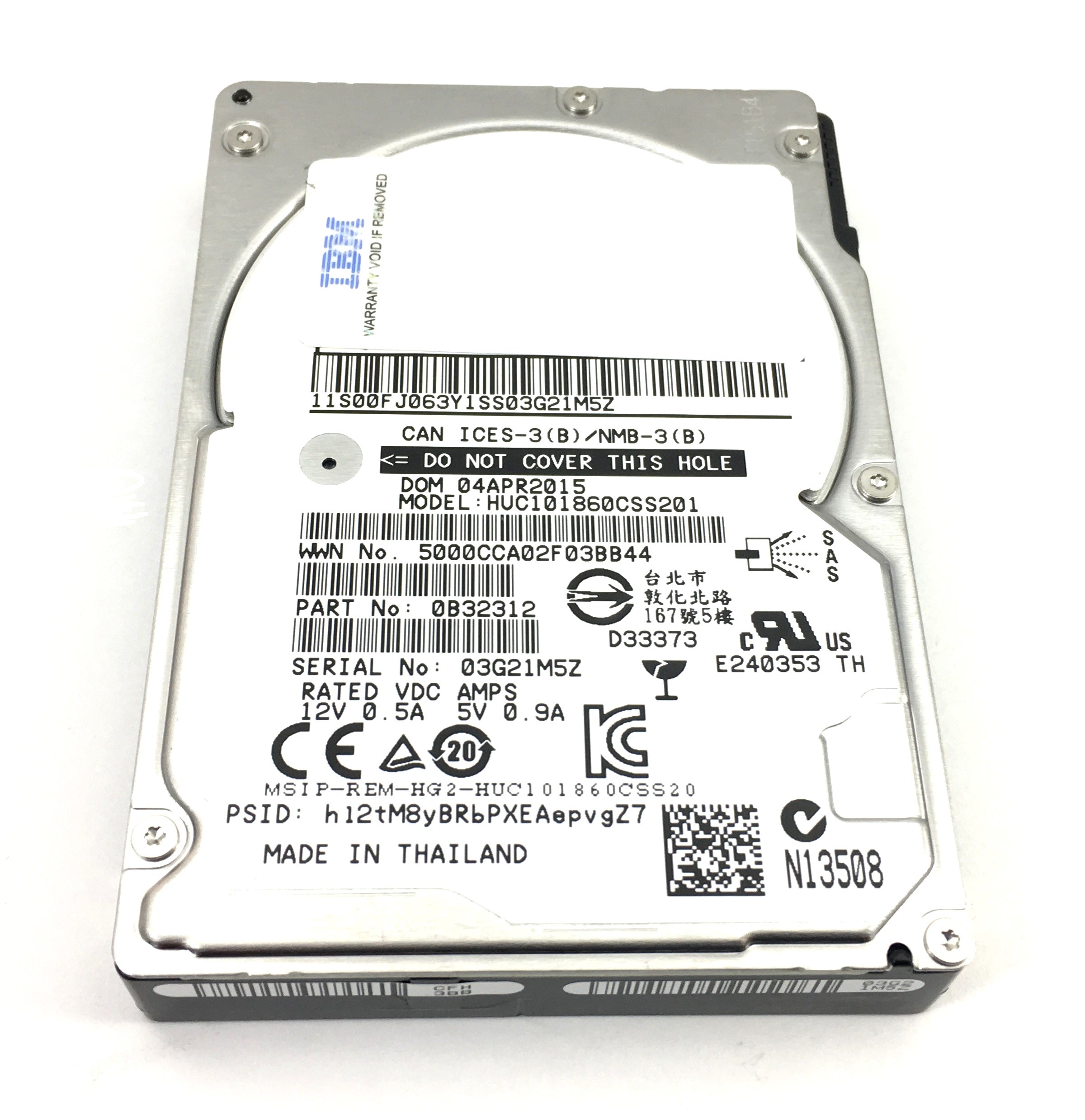 IBM 600GB 10K 12Gbps SAS 2.5'' Sed Hard Drive (0B32312-IBM)