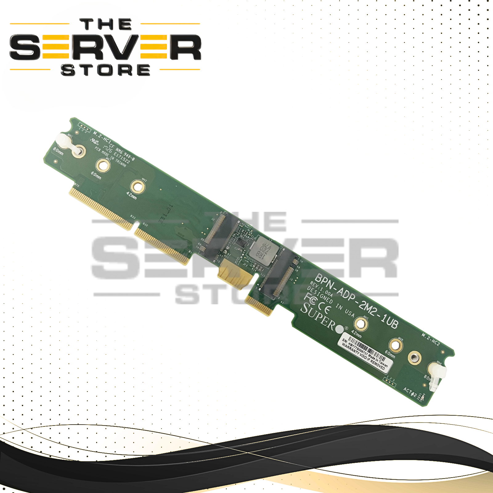 Supermicro Dual M.2 SATA/NVME SSD Controller Carrier Card w60 BPN-ADP-2M2-1UB