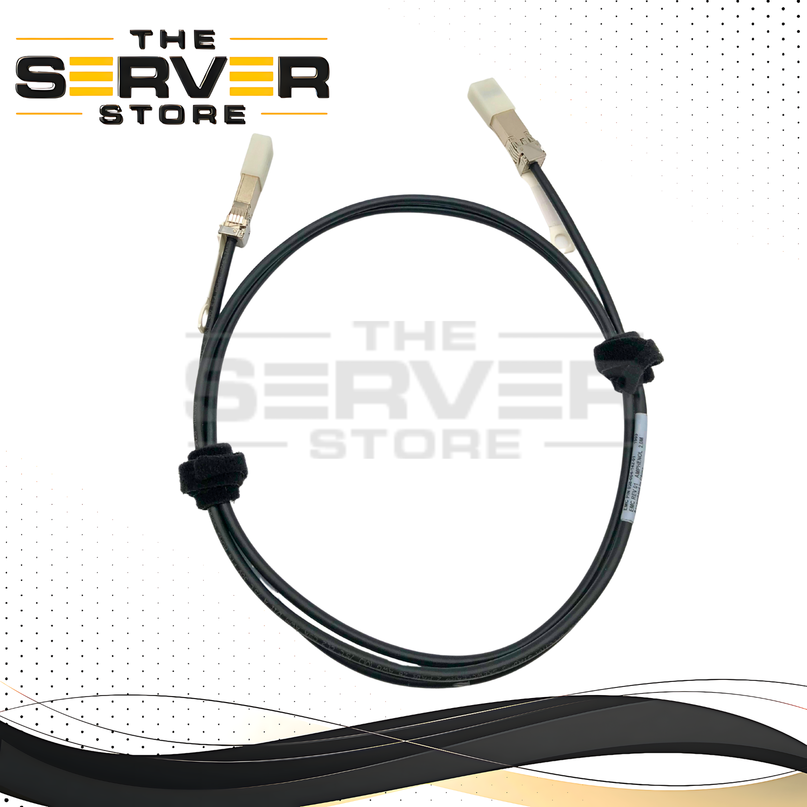 Dell EMC 2 Meter (6.6ft) 10GBASE-CU SFP+ to SFP+ Passive Direct Attach Copper (DAC) Twinax Cable. OEM by Amphenol. P/N: 038-004-142-01.