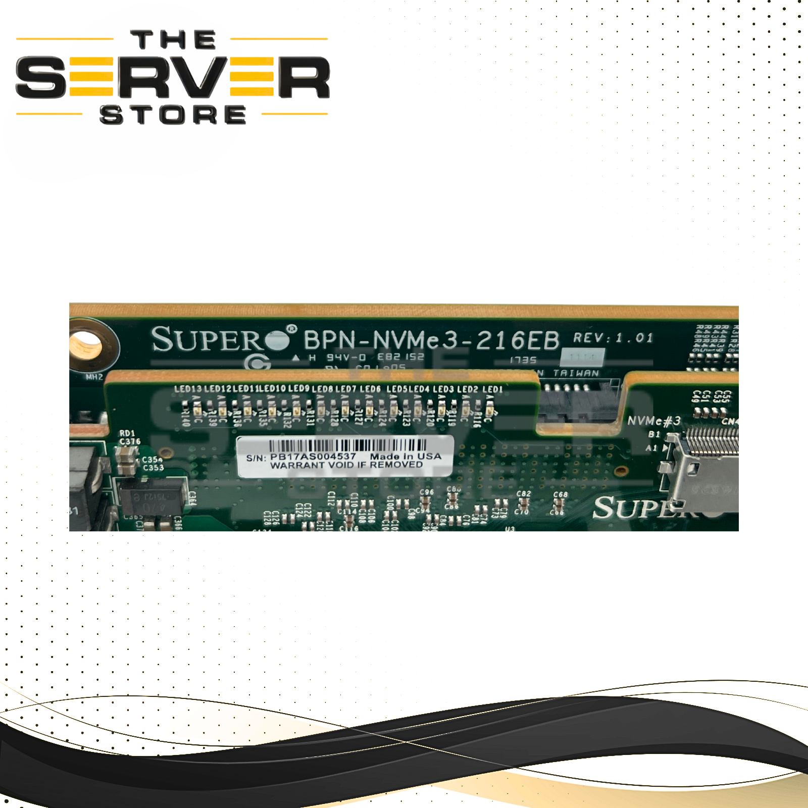 ( KIT) Supermicro 2U 24 Port 2.5" NVMe U.2 Backplane ( BPN-NVMe3-216EB - BPNNVMe3-216EL Rev1.01)