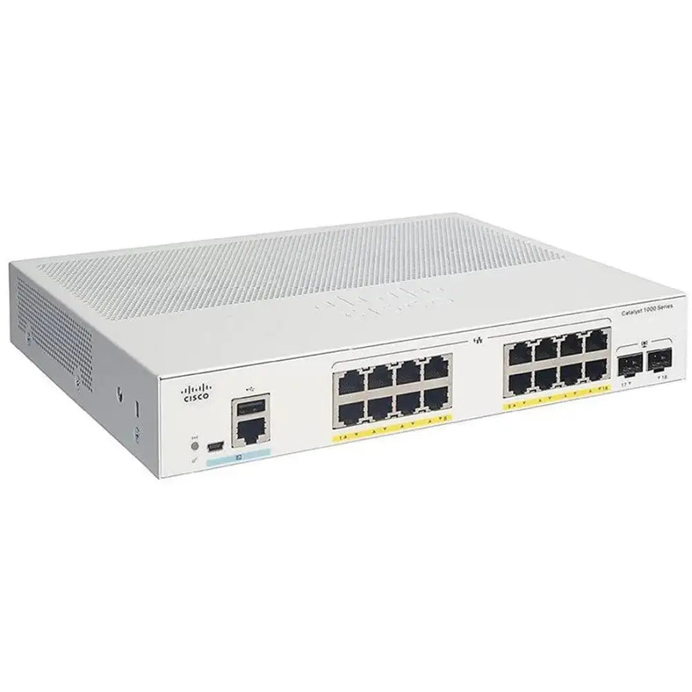 Cisco Catalyst 1000 C1000-16T-E-2G-L 16-Port Gigabit Managed Switch 2x SFP External PS - Refurbished