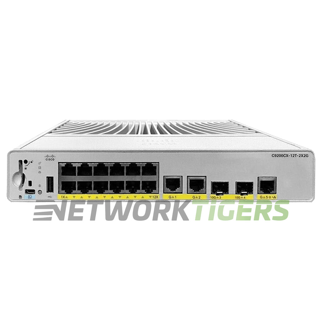 NEW Cisco C9200CX-12T-2X2G-E 12x 1GB RJ45 3x 1GB RJ45 (1x PoE++) 2x SFP+ Switch