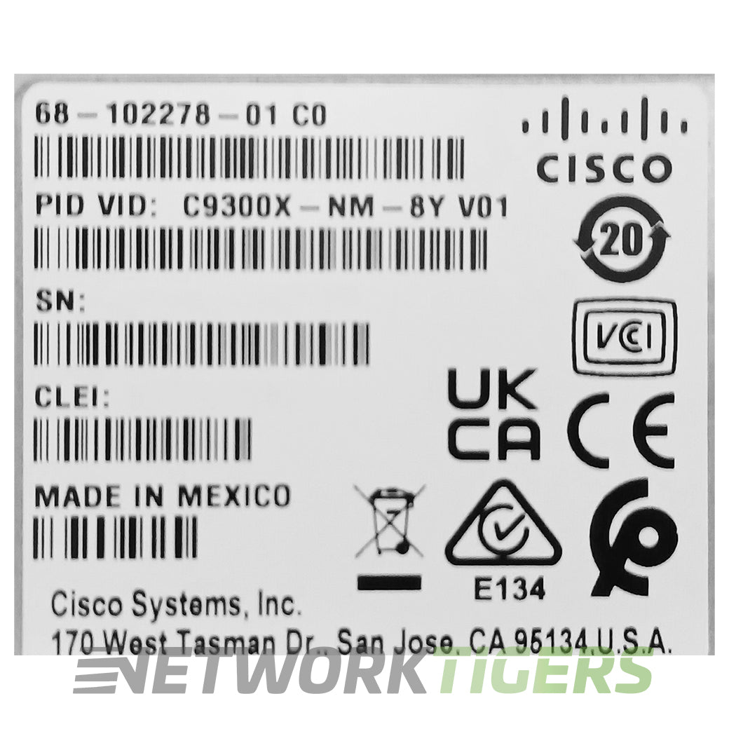 NEW Cisco C9300X-NM-8Y Catalyst 9300X Series 8x 25GB SFP28 Switch Module
