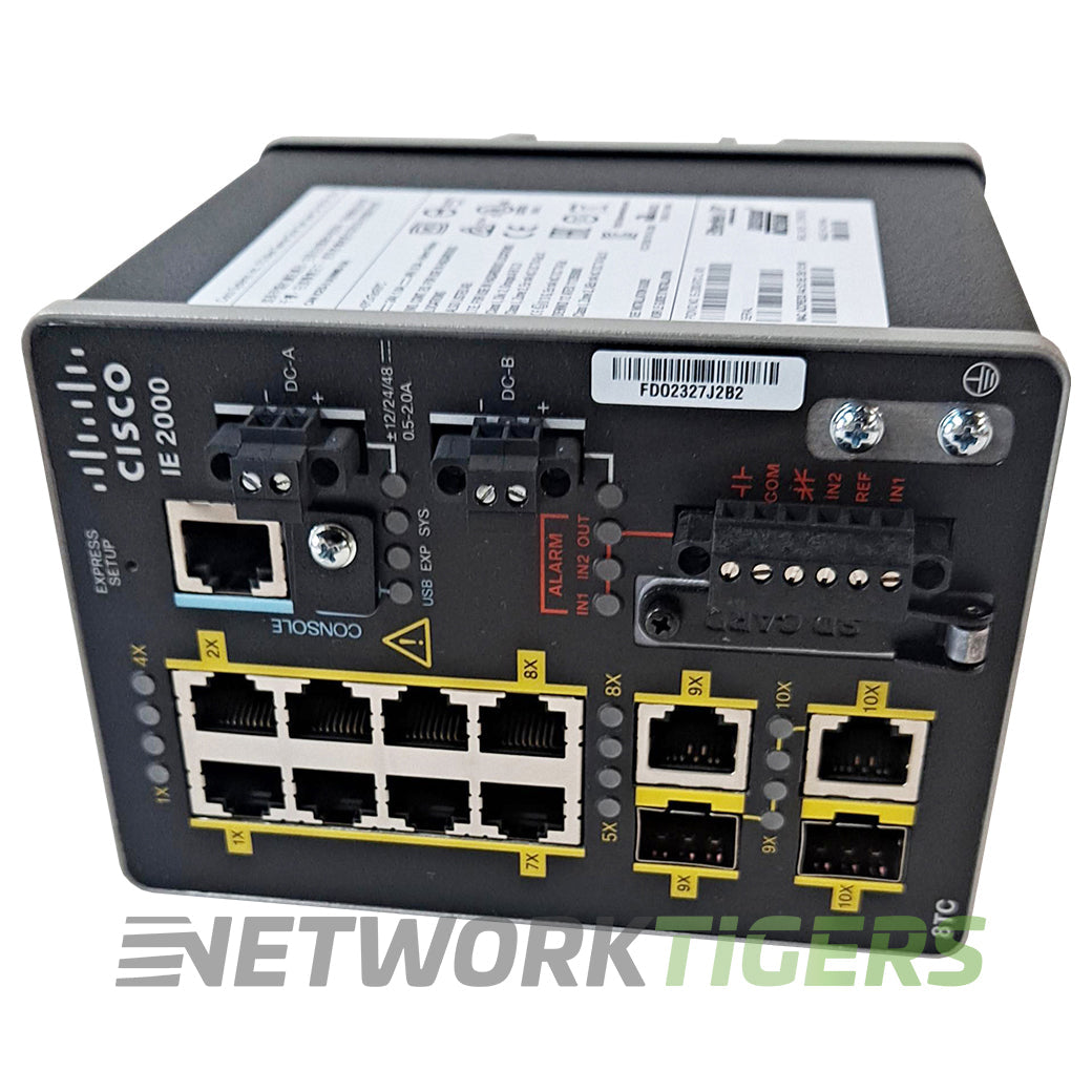 Cisco IE-2000-8TC-L Industrial Ethernet 2000 8x FE RJ45 2x 10/100 Combo Switch