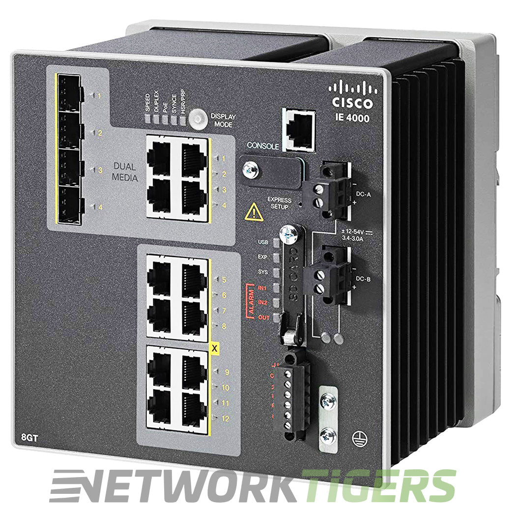 NEW Cisco IE-4000-8GT4G-E IE 4000 Series 8x 1GB RJ45 4x 1GB Combo Switch