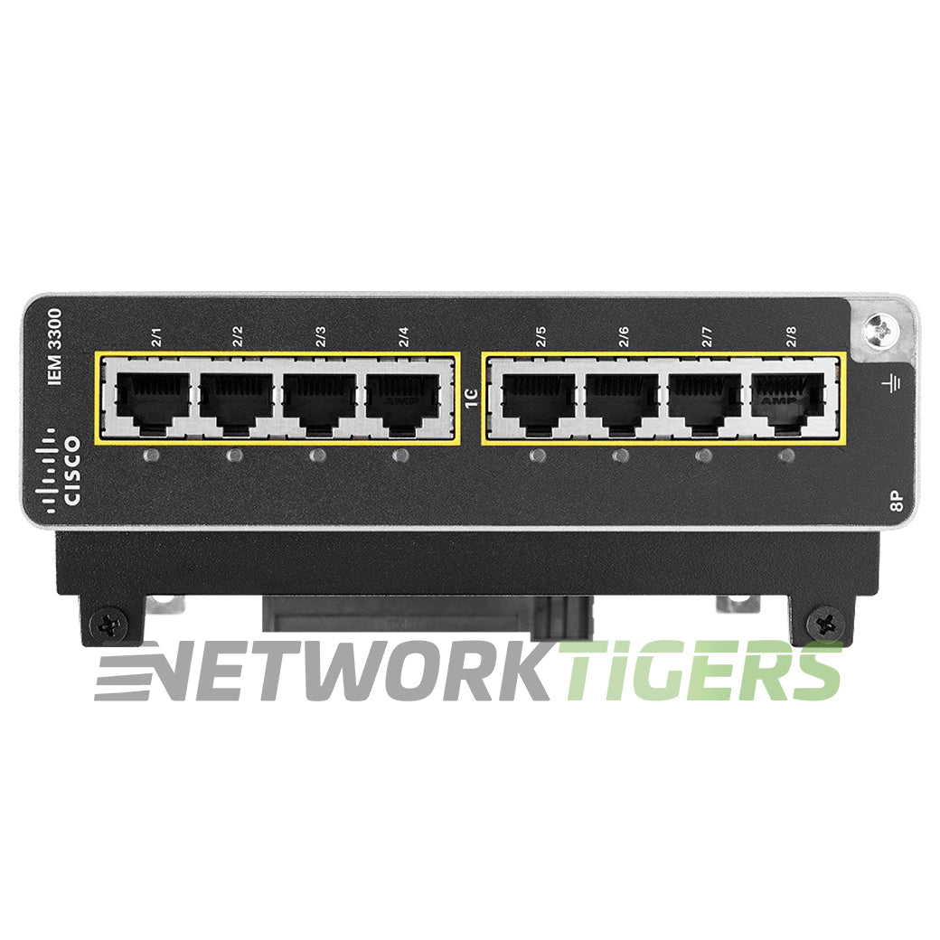 Cisco IEM-3300-8P Catalyst IE3300 Rugged Series 8x 1GB PoE+ RJ45 Switch Module