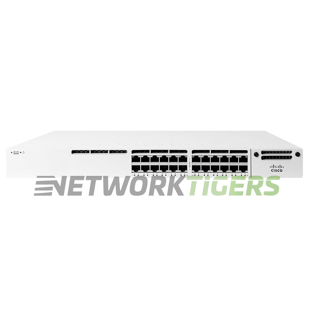 NEW Cisco Meraki MS390-24P-HW 24x 1GB PoE RJ45 1x Exp Mod Slot Unclaimed Switch