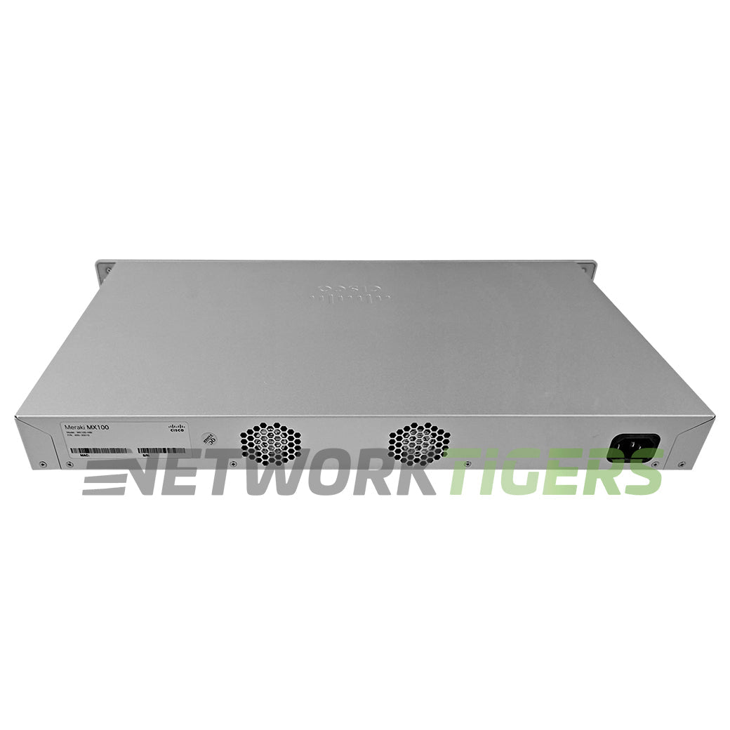 Cisco Meraki MX100-HW 750 Mbps 8x 1GB RJ45 2x 1GB SFP LAN Unclaimed Firewall