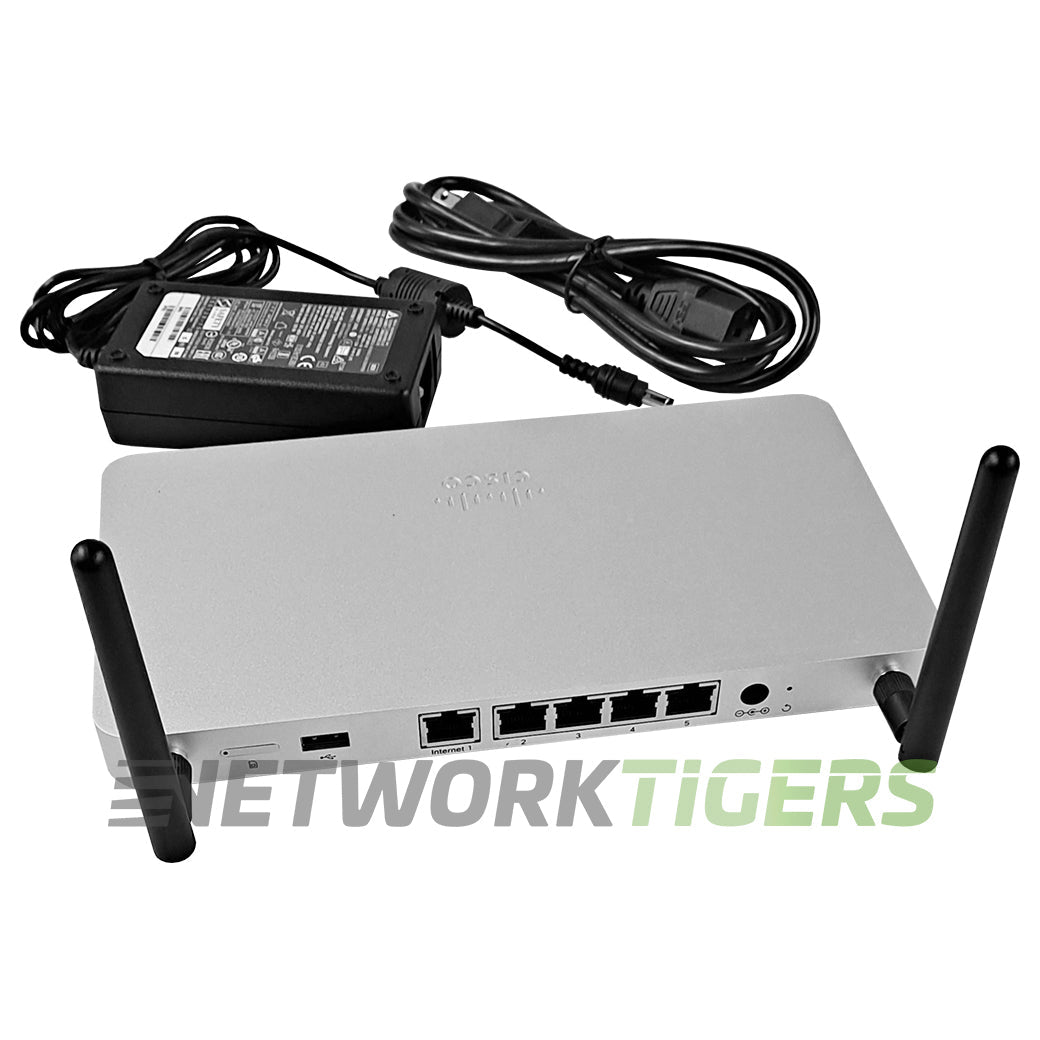 NEW Cisco Meraki MX67C-HW-WW 450 Mbps 5x RJ45 Unclaimed Firewall w/Adapter