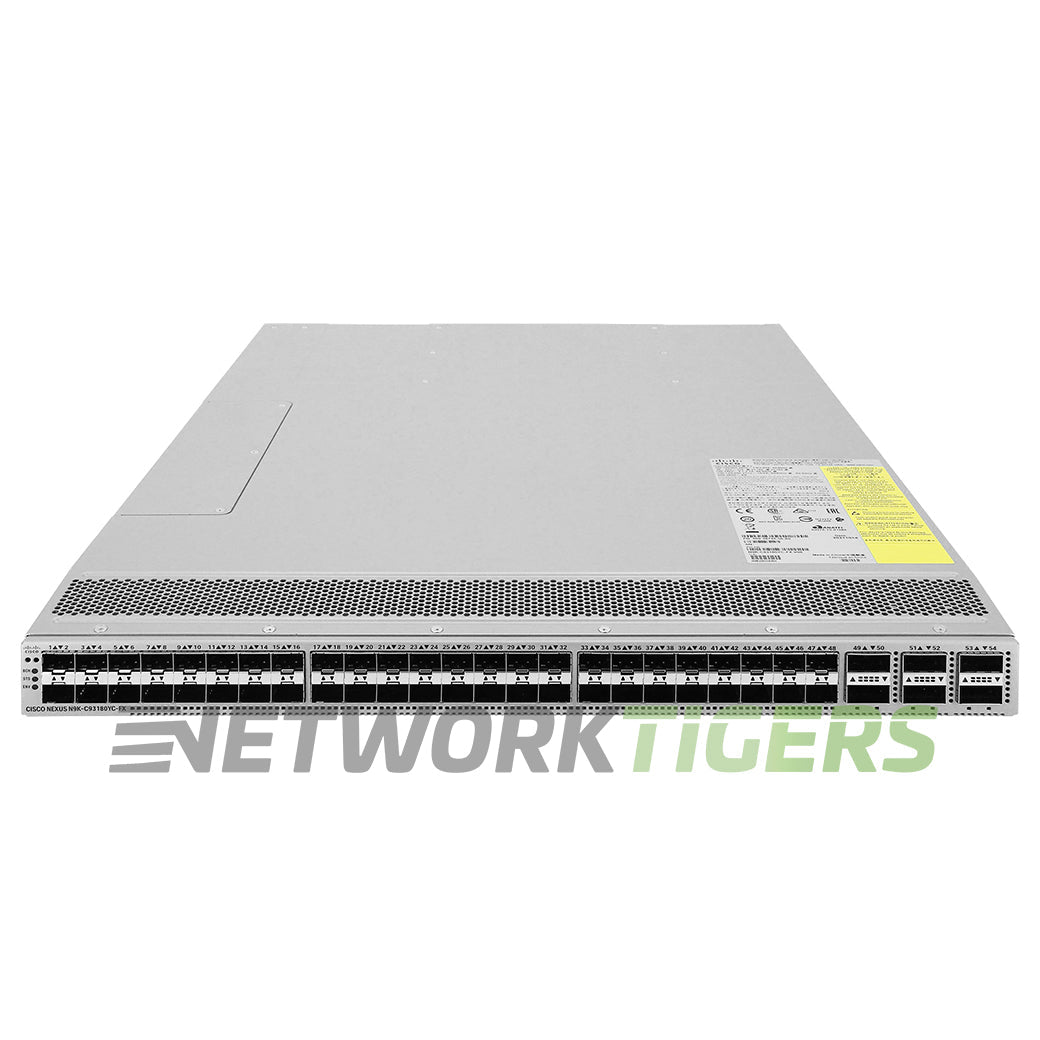 Cisco N9K-C93180YC-FX 48x 25GB SFP28 6x 100GB QSFP28 MACsec F-B Air Switch