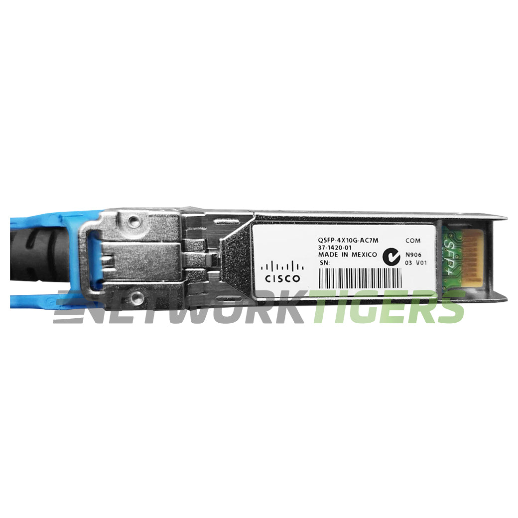 Cisco QSFP-4X10G-AC7M 7m 1x 40GB QSFP+ to 4x 10GB SFP+ Direct Attach Cable