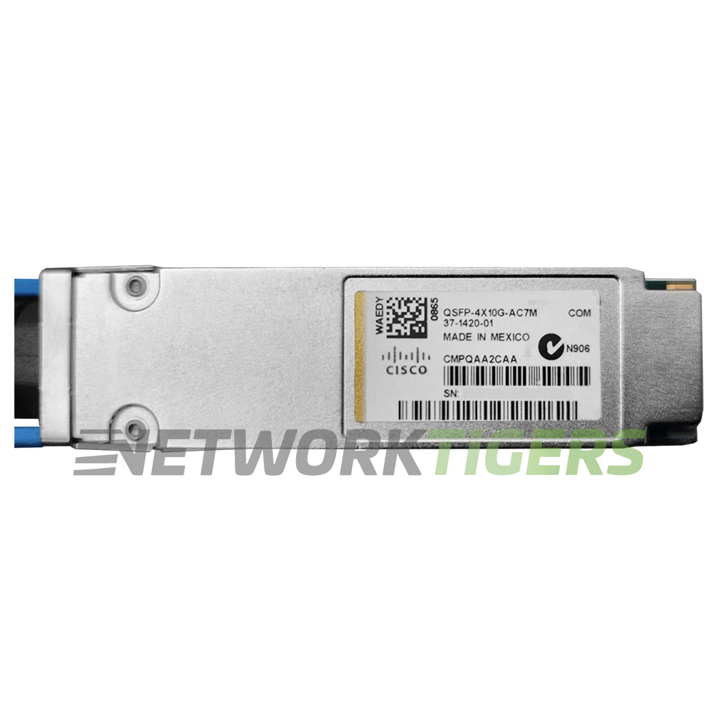 Cisco QSFP-4X10G-AC7M 7m 1x 40GB QSFP+ to 4x 10GB SFP+ Direct Attach Cable