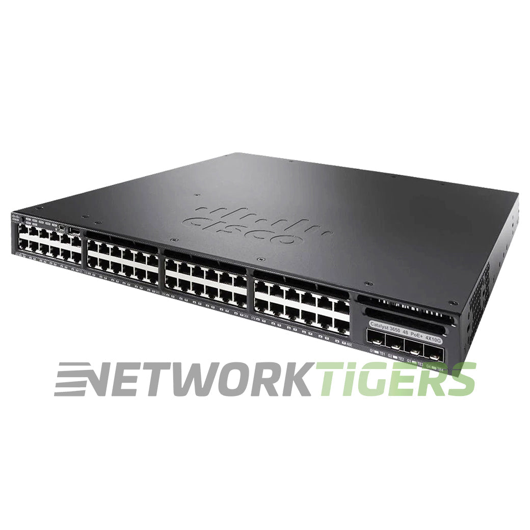 Cisco WS-C3650-48PWQ-S Catalyst 3650 48x 1GB PoE+ RJ45 4x 1GB SFP Switch