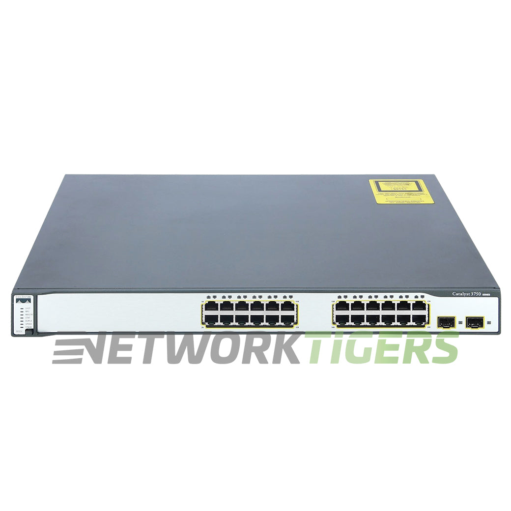 Cisco WS-C3750-24TS-S Catalyst 3750 24x Fast Ethernet RJ45 2x 1GB SFP Switch