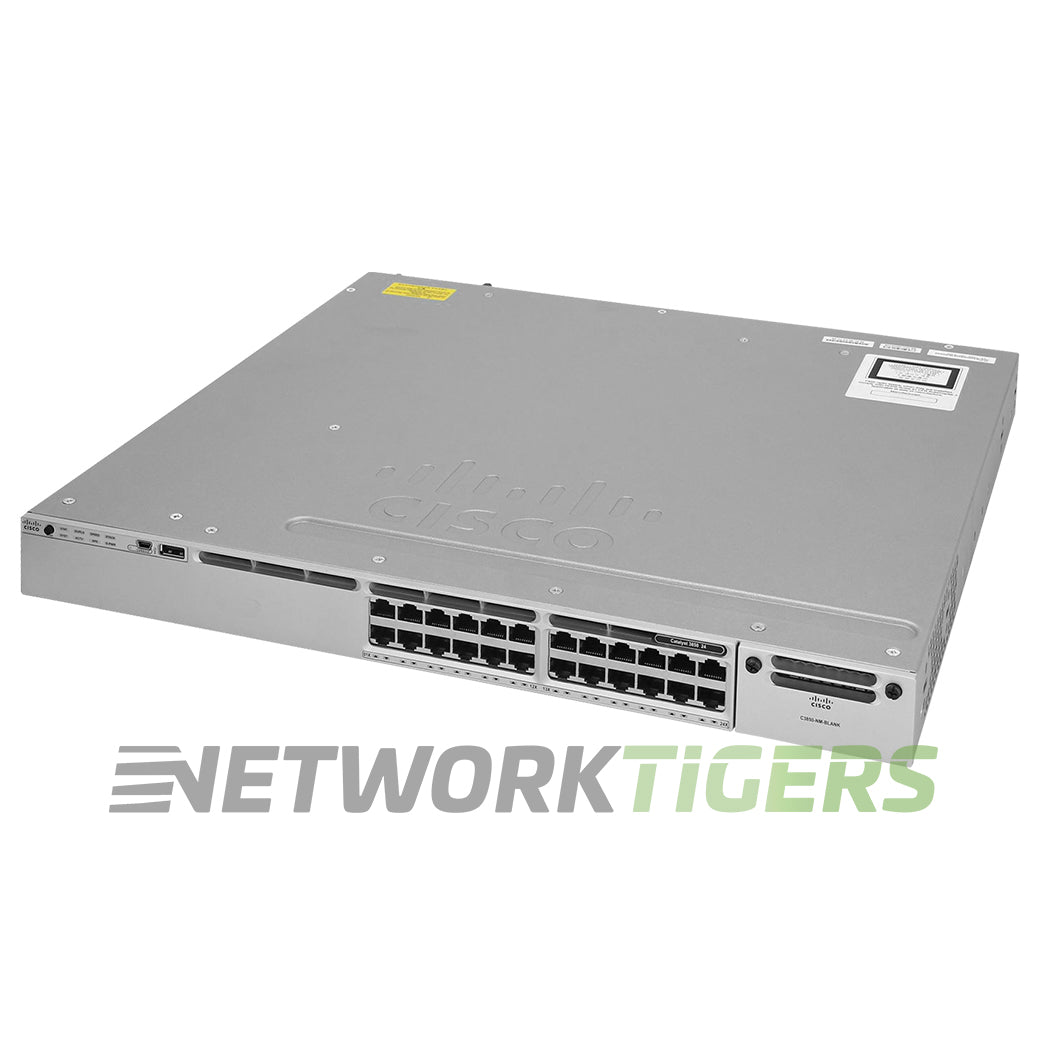 Cisco WS-C3850-24T-E Catalyst 3850 24x 1GB RJ45 1x Expansion Module Slot Switch