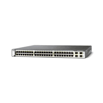WS-C3750X-48P-E | Cisco Catalyst 3750X 48x 1GB PoE+ RJ-45 1x Module Slot Switch