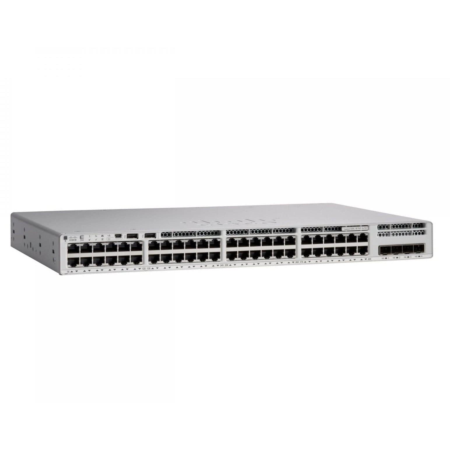 C9300L-48P-4G-A - Cisco Catalyst 9300 Switch with 48-port 1G copper, fixed 4x1G SFP uplinks, PoE+, and Network Advantage