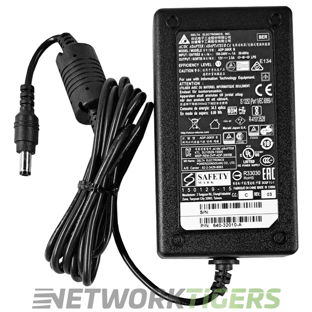 NEW Cisco Meraki MA-PWR-30WAC 30W 12V 2.5A AC Power Adapter for MX Series