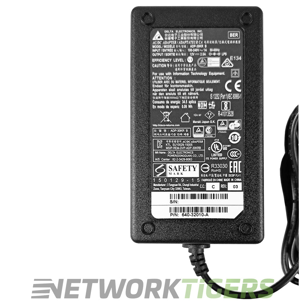 NEW Cisco Meraki MA-PWR-30WAC 30W 12V 2.5A AC Power Adapter for MX Series