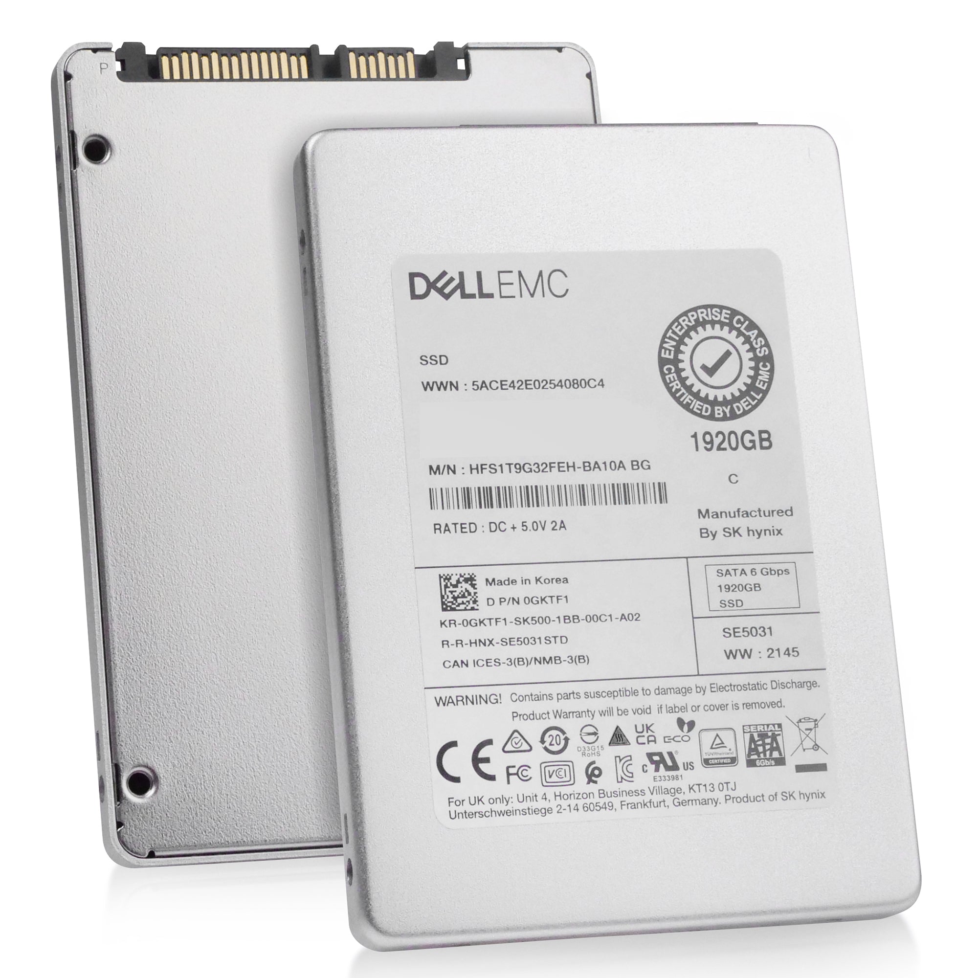 Dell/SK Hynix HFS1T9G32FEH 1.92TB 3 DWPD SATA 6Gb/s 2.5in Refurbished SSD