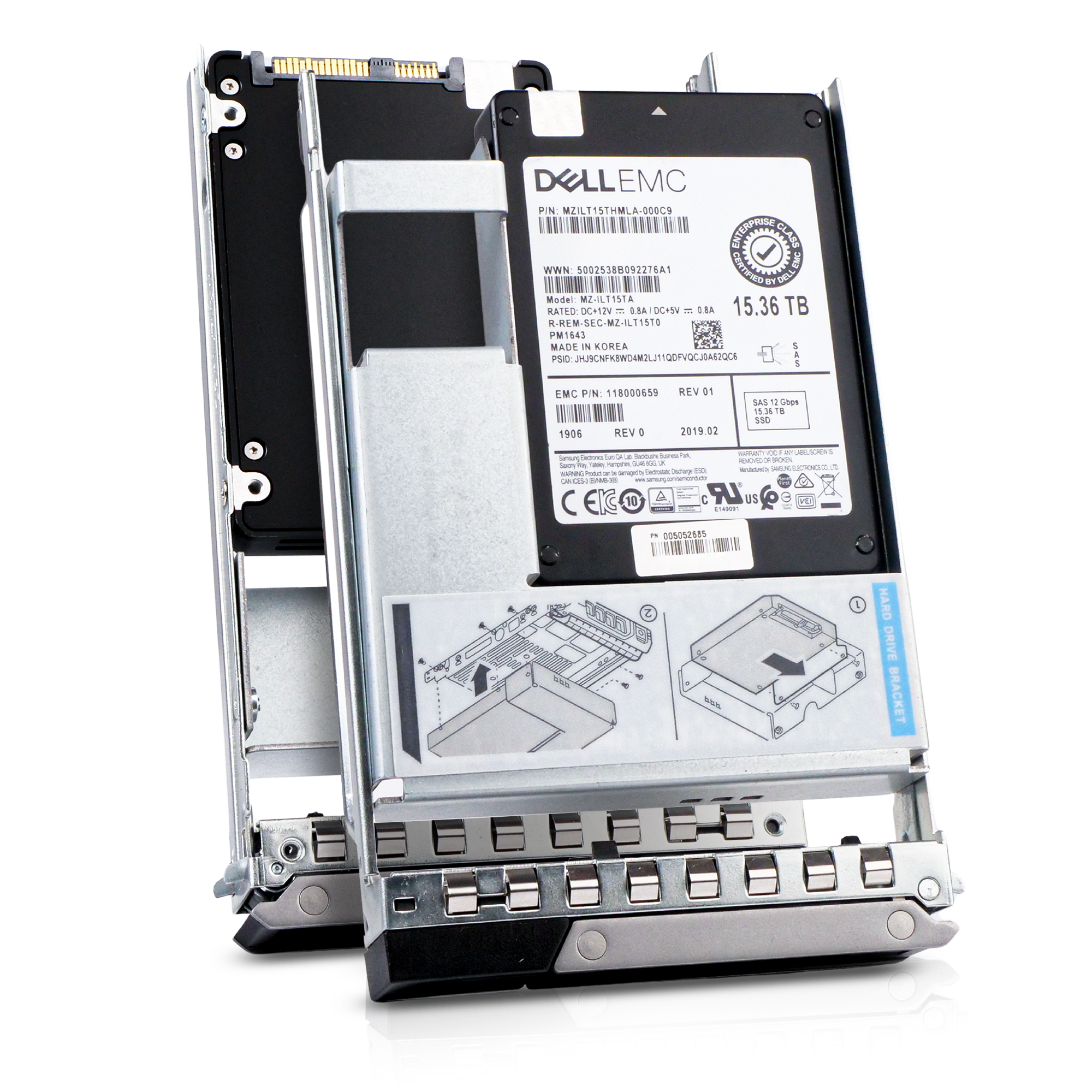Dell G14 118000659 15.36TB 1 DWPD SAS 12Gb/s 3D TLC Hybrid 3.5in Refurbished SSD