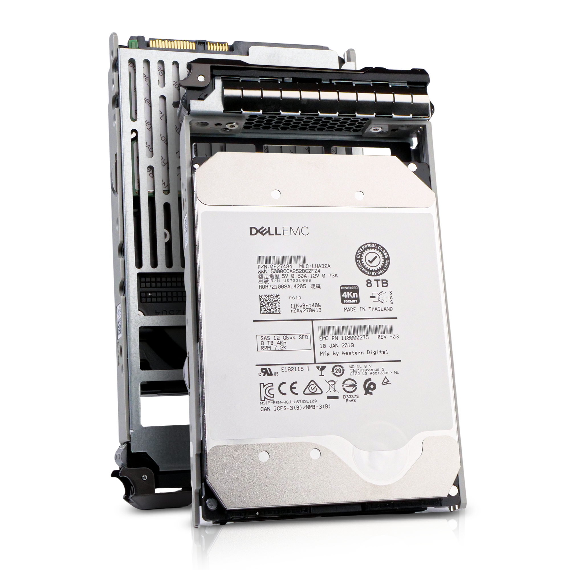 Dell G13 118000275 8TB 7.2K RPM SAS 12Gb/s 4Kn 256MB 3.5in Refurbished HDD