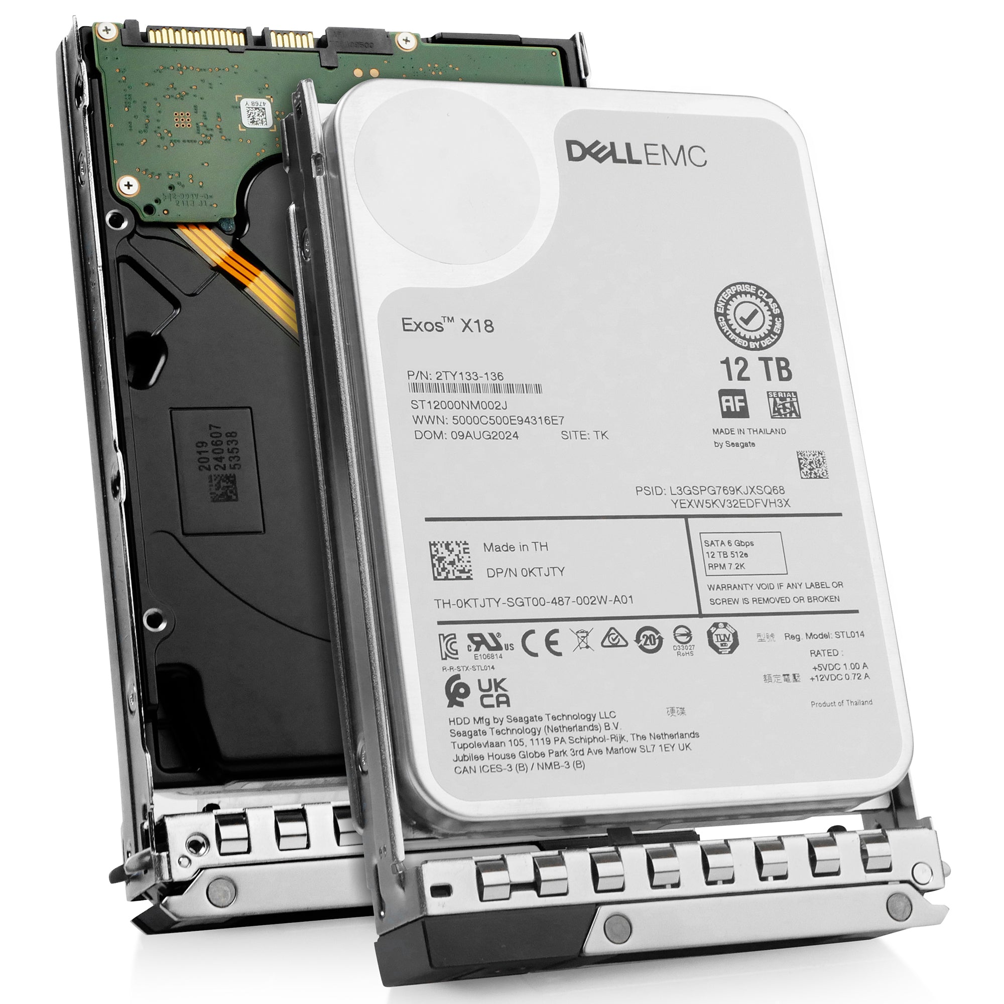 Dell G14 400-AWMU 12TB 7.2K RPM SATA 6Gb/s 512e 3.5in Hard Drive