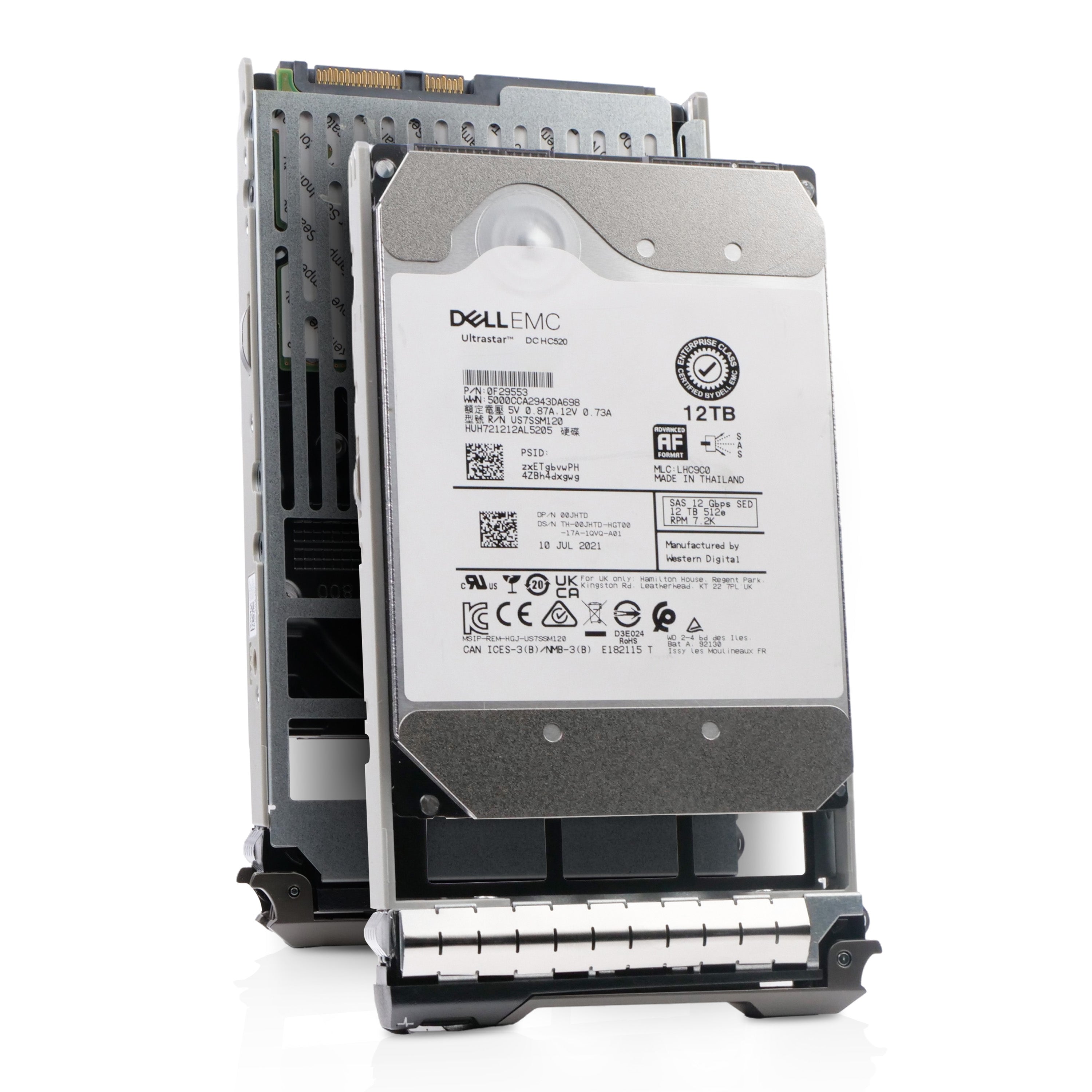 Dell G13 400-AXLL 12TB 7.2K RPM SAS 12Gb/s 512e 256MB 3.5in Refurbished HDD