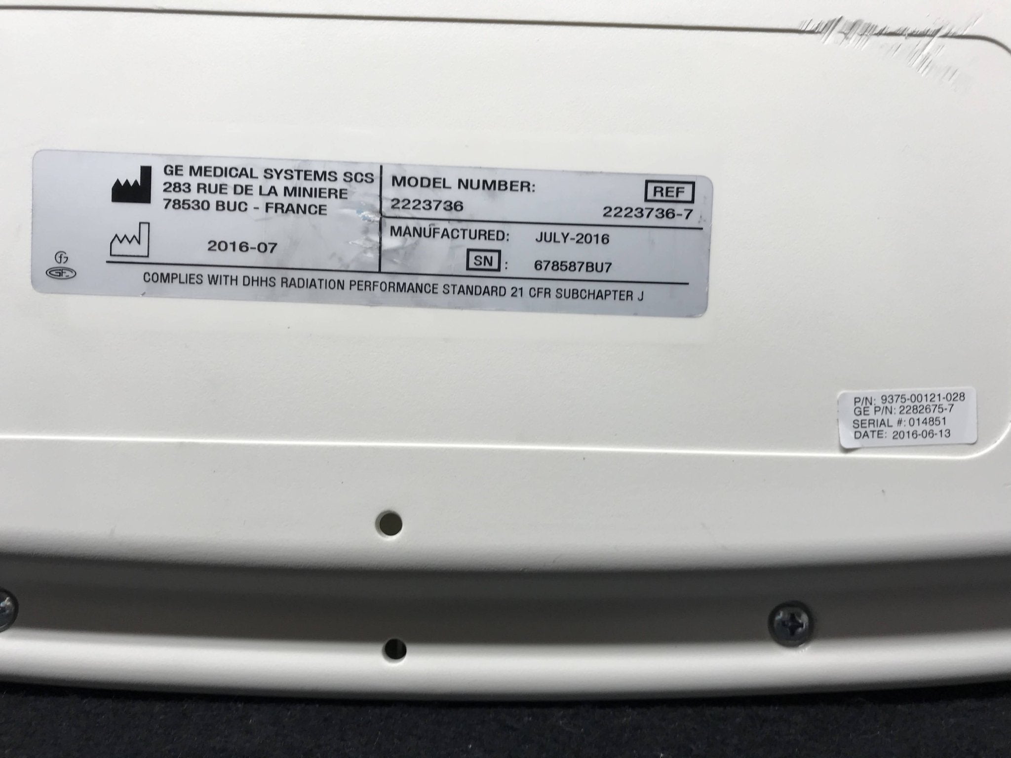 Control Console (2223736-7/2282675-7) GE