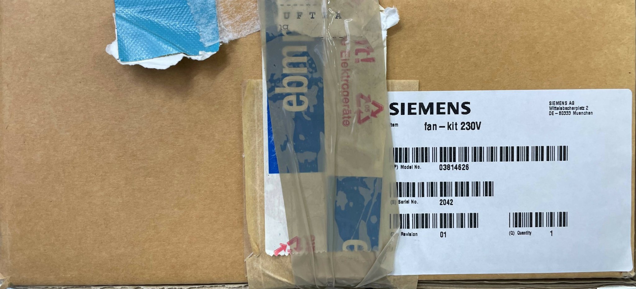 CT FAN KIT 230V NEW (03814626/9974014002) SIEMENS