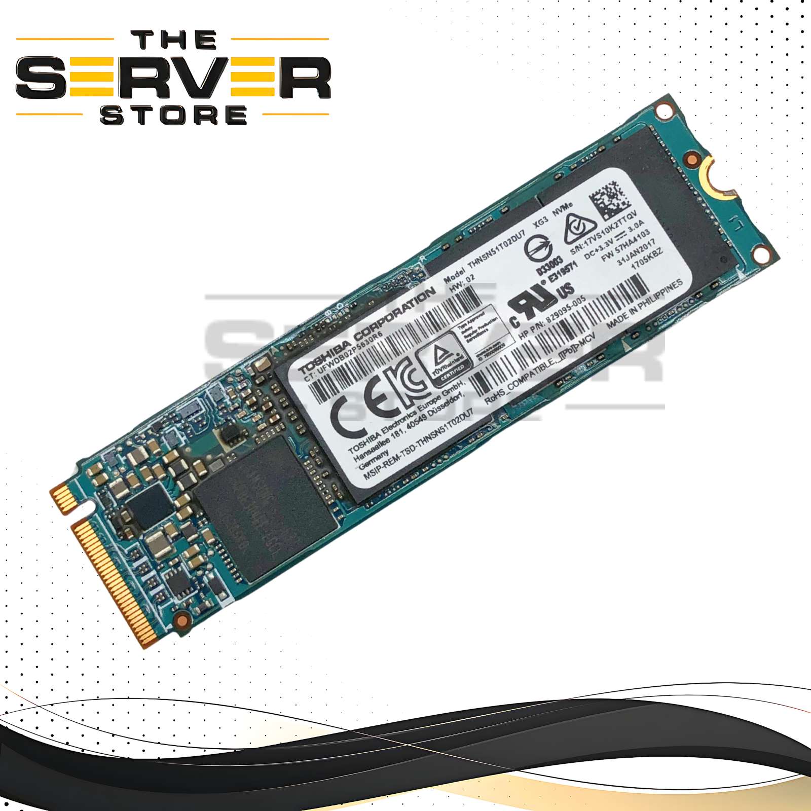 HP 1TB NVMe 2280 M.2 G3 x4 SSD Toshiba XG3 THNSN51T02DU7 848366-001 829095-005