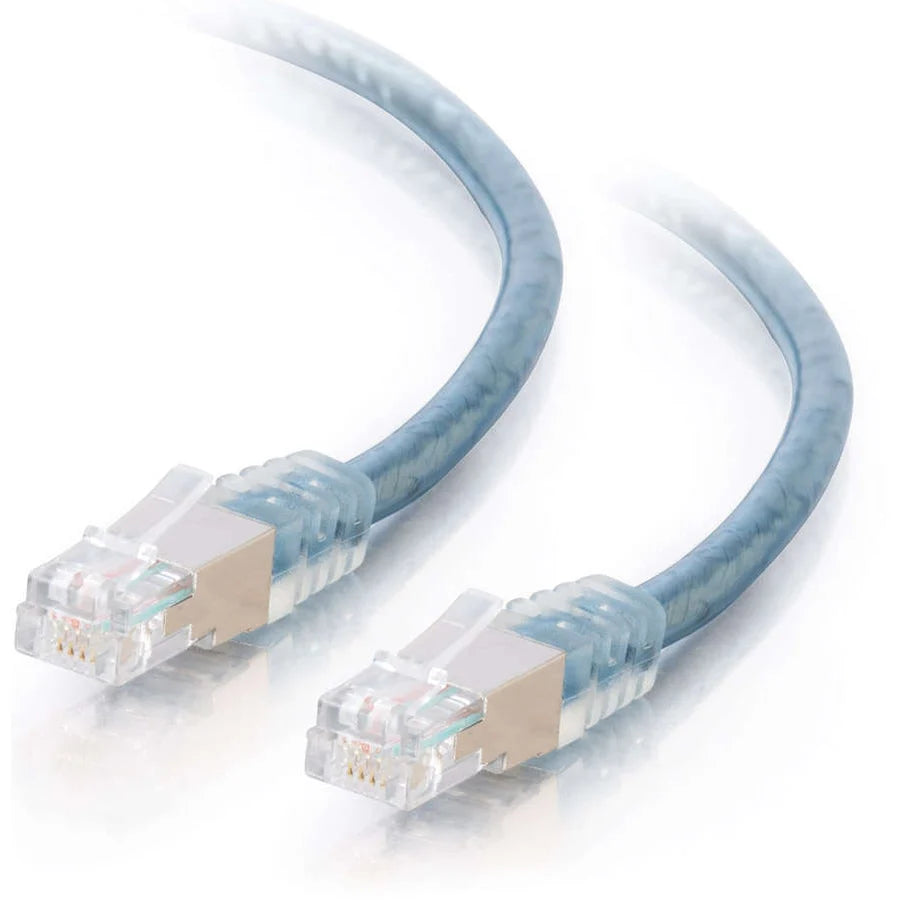 C2G 50ft High Speed Internet Modem Cable - Phone Cable - Transparent Blue - M/M