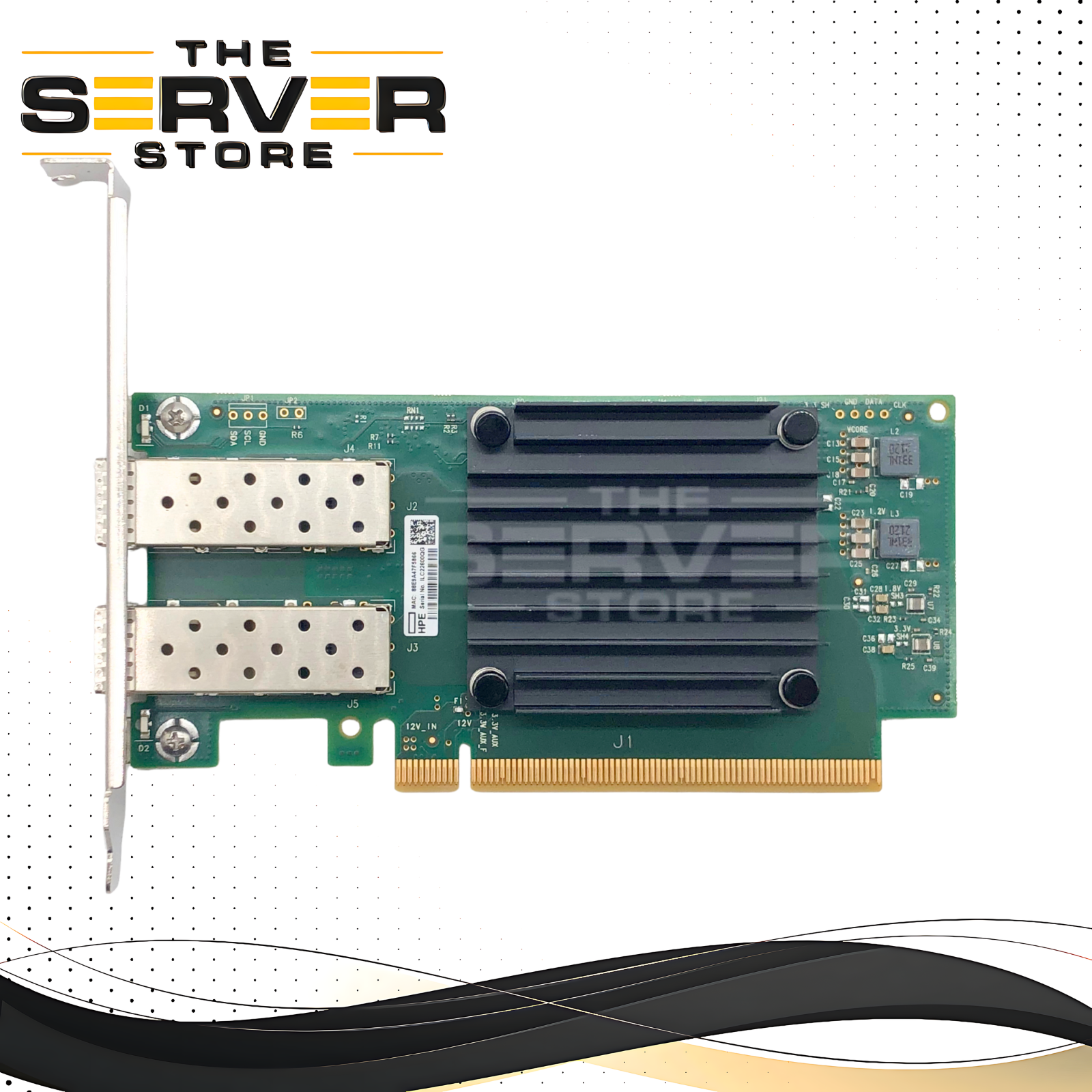 HPE Mellanox MCX512F-ACHT Ethernet 10/25Gb 2-Port SFP28 Adapter with High Profile Bracket. P/N: P16004-001.